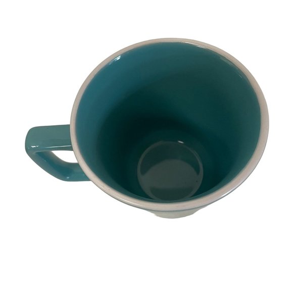 Room Essentials Mug Cup Stoneware Blue Coffee Tea Cocoa 4" x 4" - Picture 4 of 7